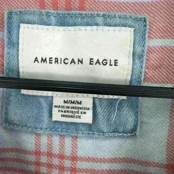 American Eagle Women Oversized Button-Up Beach Shirt M TC1 - Picture 6 of 7